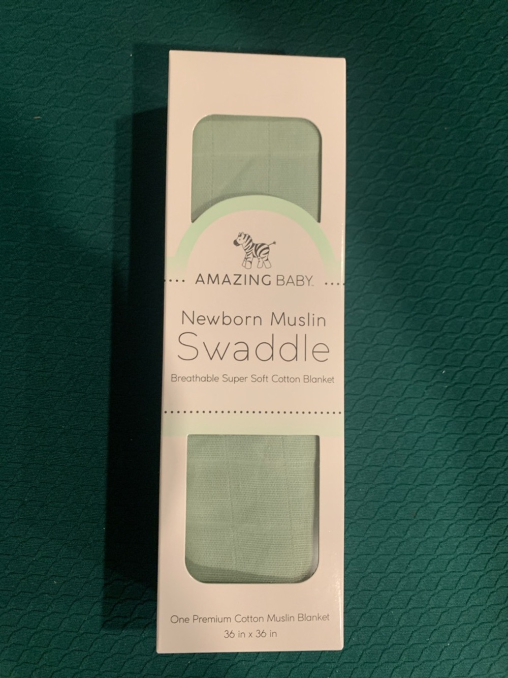 NWT Amazing Baby Newborn Muslin Swaddle Blanket, Premium Cotton
